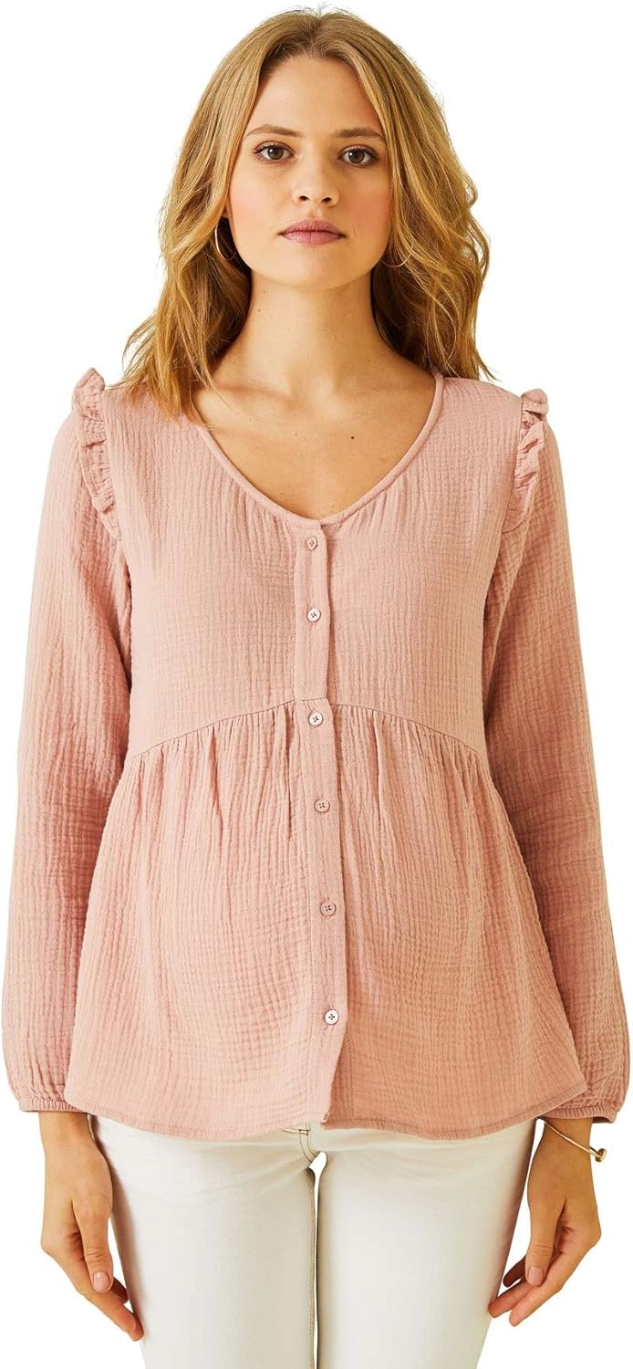Vertbaudet Bluse, Schwangerschaft & Stillzeit 34 Rose, 34 Rose
