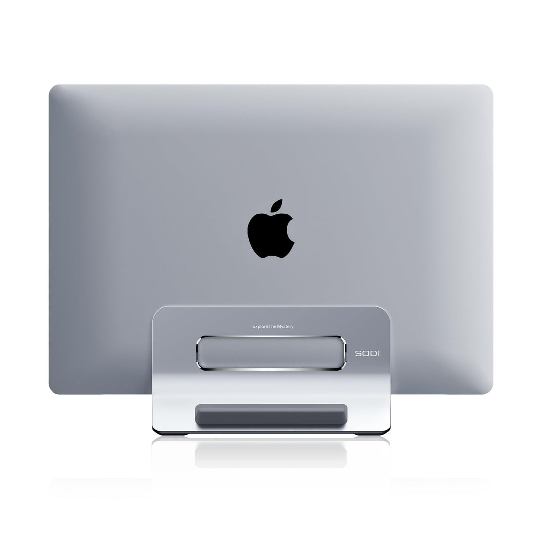 SODI Vertikal Laptop Ständer, Aluminium Vertikal Laptopständer, Laptopständer für MacBook Air, MacBo