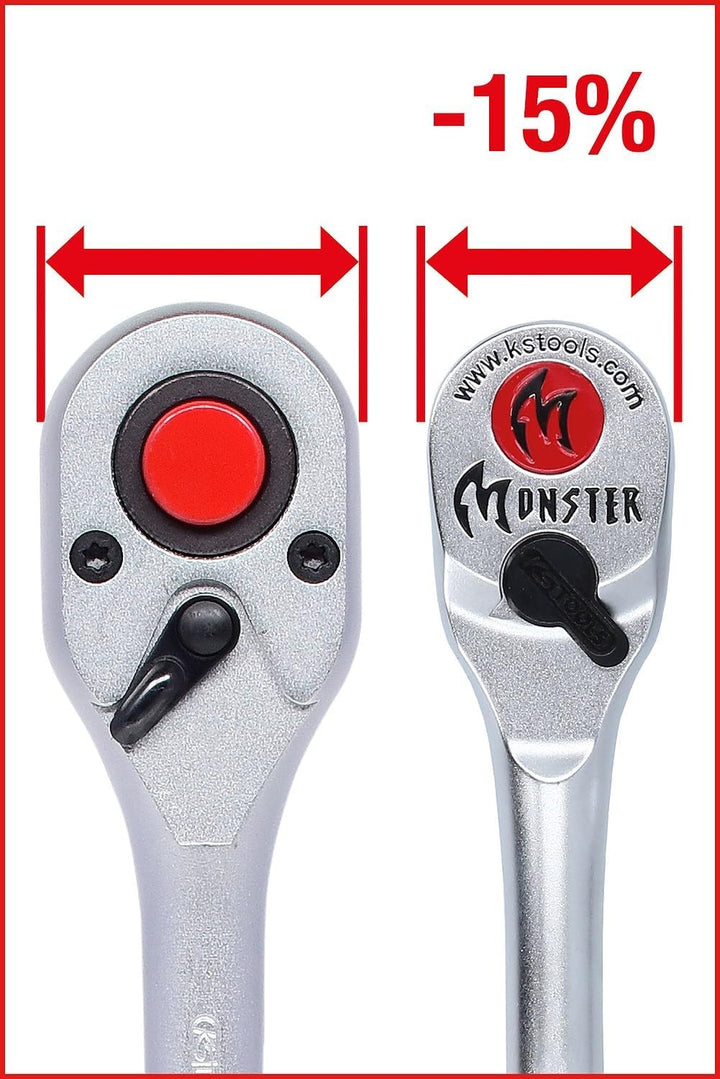KS Tools 935.1490 1/4" Monster Umschaltknarre, 80 Zahn