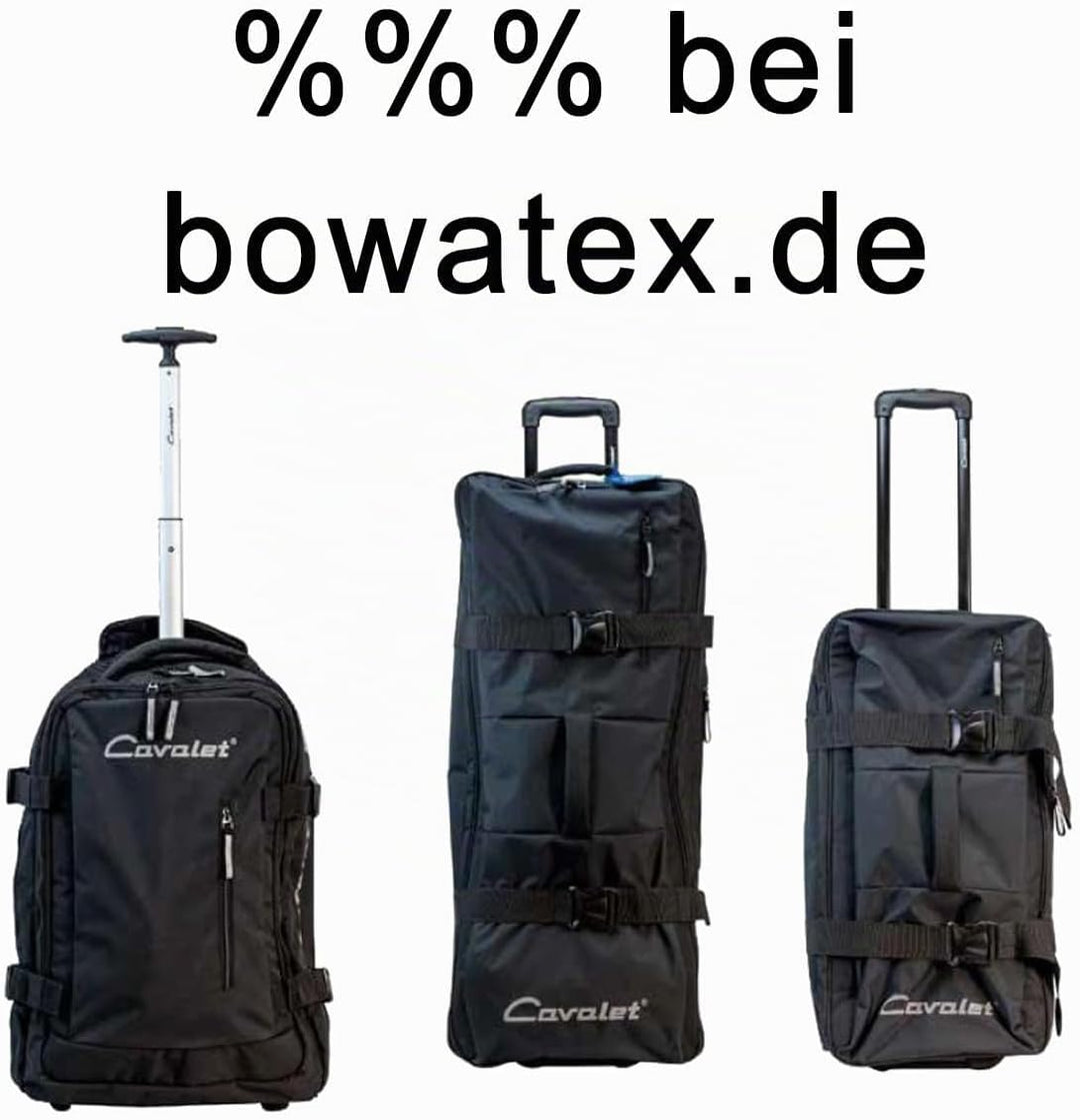 Reisetasche Trolley Rollentasche XXL 90 cm Gross 110 Li Schwarz Cavalet Bowatex