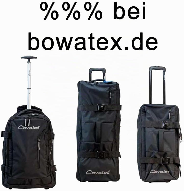 Reisetasche Trolley Rollentasche XXL 90 cm Gross 110 Li Schwarz Cavalet Bowatex