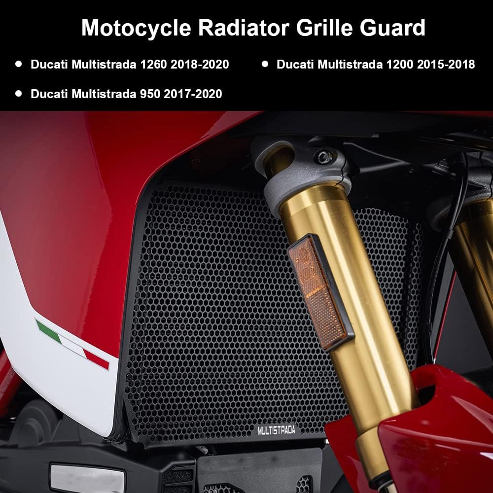 Moto Kühlerschutz Kühler Kühlerabdeckung für Ducati Multistrada 950 2017-2023 Multistrada 1260/S/End