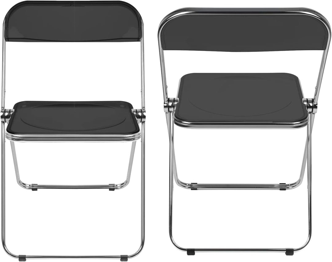 THINFAR Transparenter Klappstuhl für Bankett, Konferenz, Party, starker Obust, Rahmen aus Metall, Ac