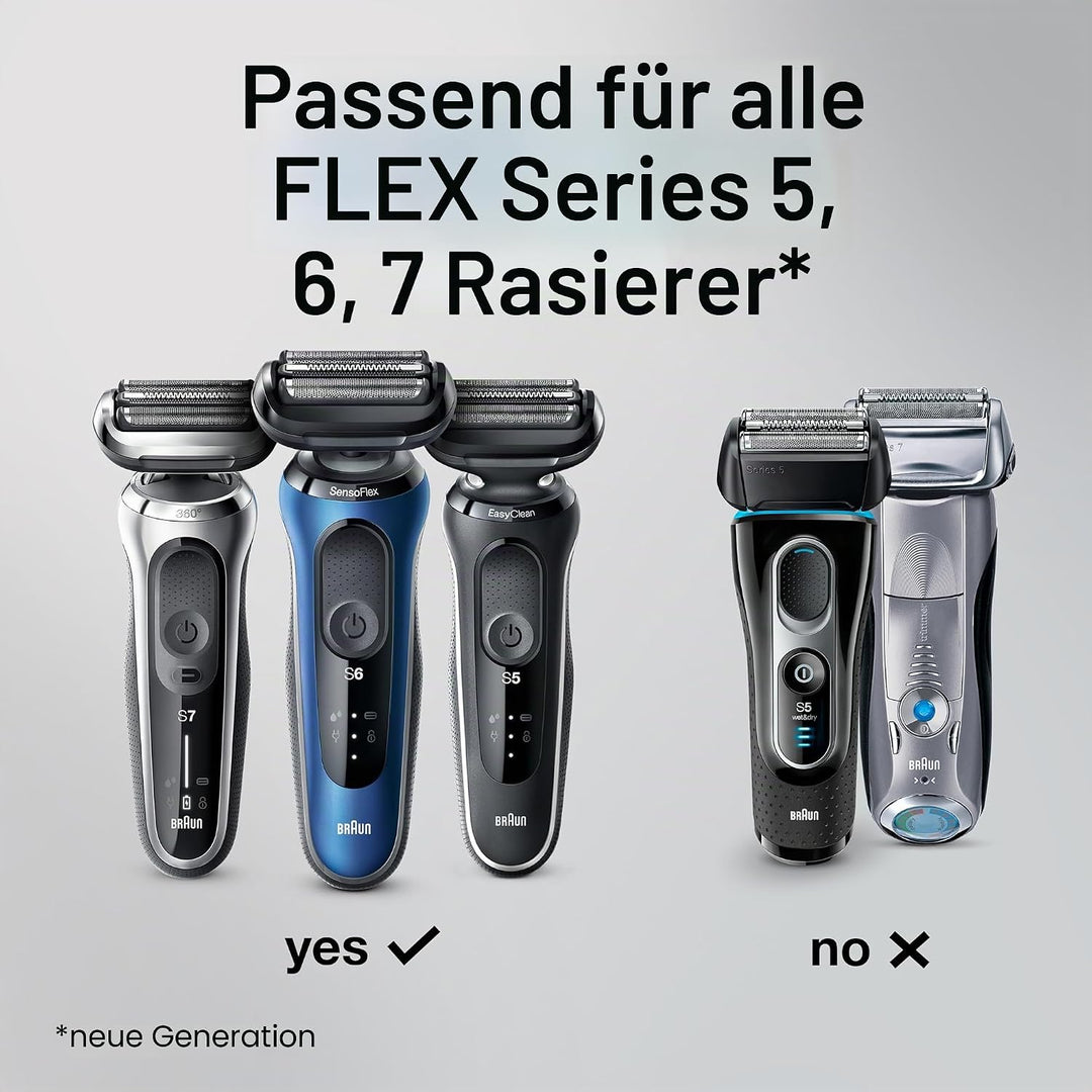 Braun Series 5 53B Elektrischer Rasierkopf, Schwarz - Entwickelt für Rasierer der Serie 5 und Serie