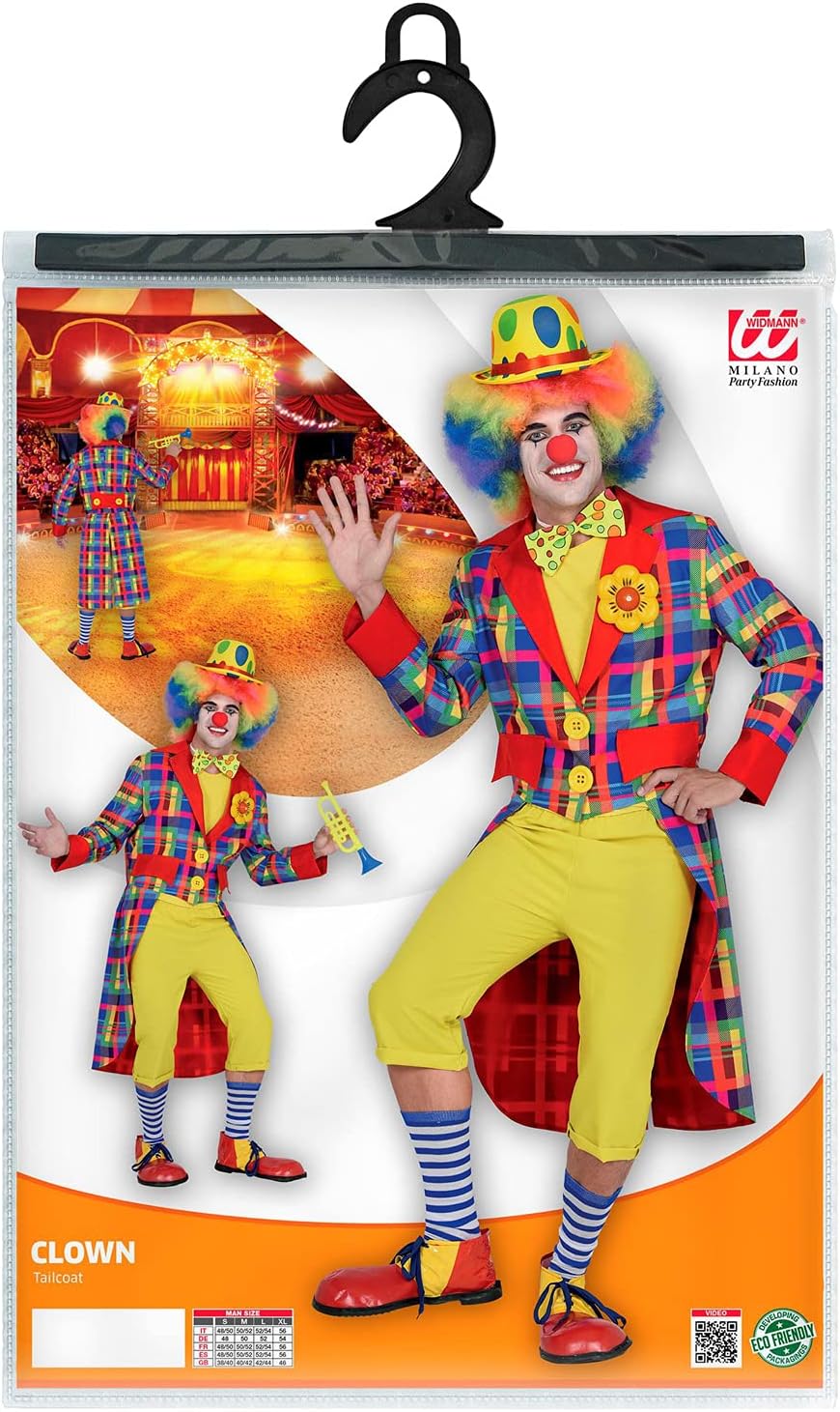 W WIDMANN MILANO Party Fashion - Kostüm Clown, Frack, Zirkus, Spassvogel, Karneval, M