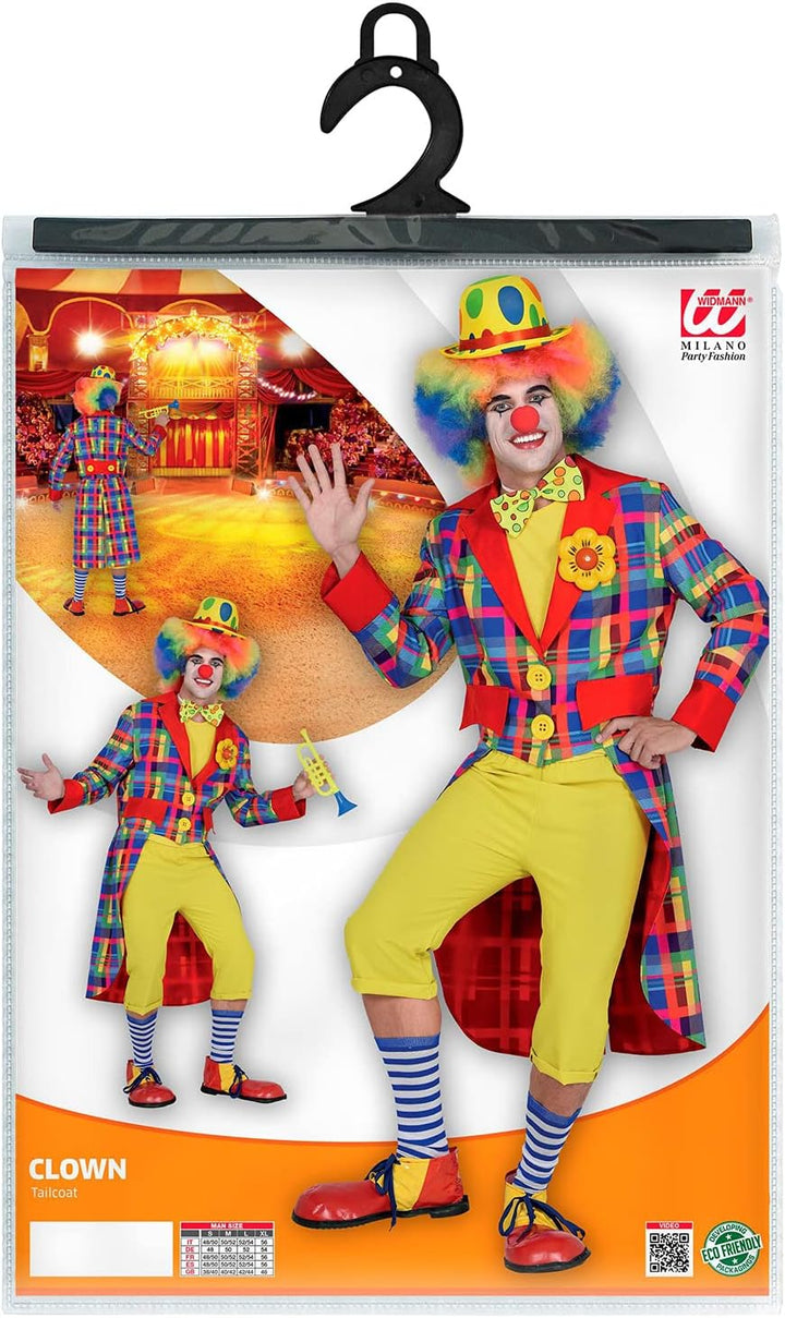 W WIDMANN MILANO Party Fashion - Kostüm Clown, Frack, Zirkus, Spassvogel, Karneval, M