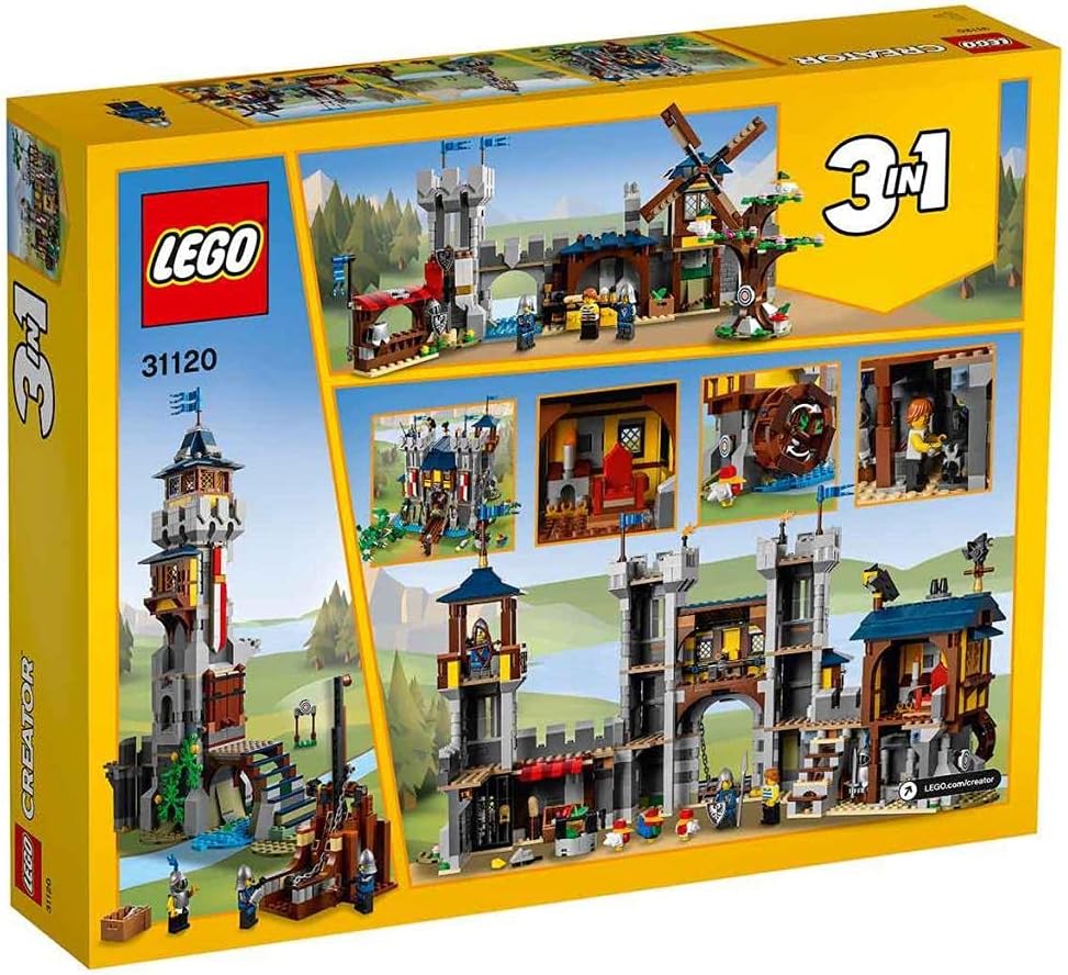 LEGO Creator Mittelalterliche Burg Konstruktionsspielzeug, mit Drachen Figur, ab 9 Jahren, 1426 Stüc