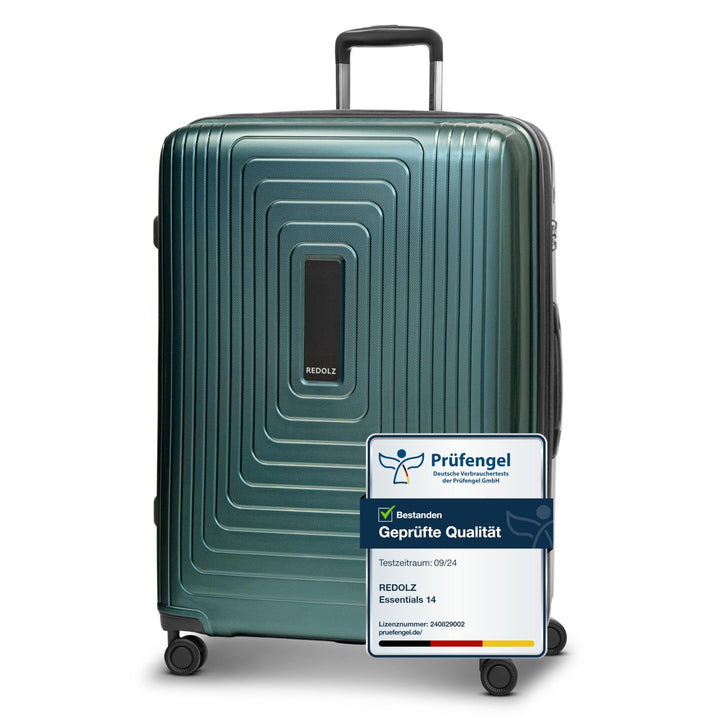 REDOLZ sehr grosser Hartschalen L+ Trolley | 52 x 34 x 77 cm | mit Dehnfalte von 123 auf 140 Liter e