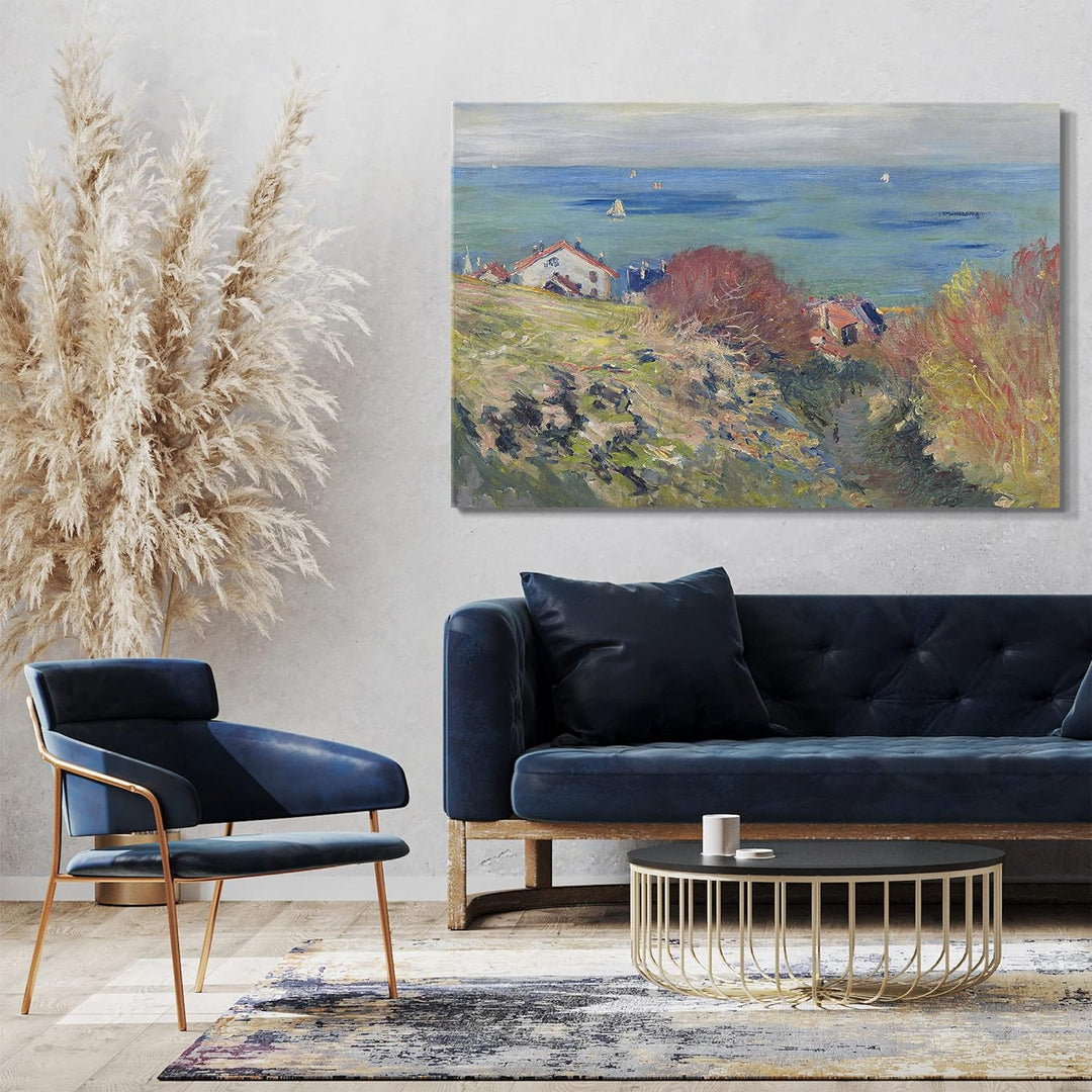 Printed Paintings Leinwand (100x70cm): Claude Monet - Pourville 100x70 cm, 100x70 cm