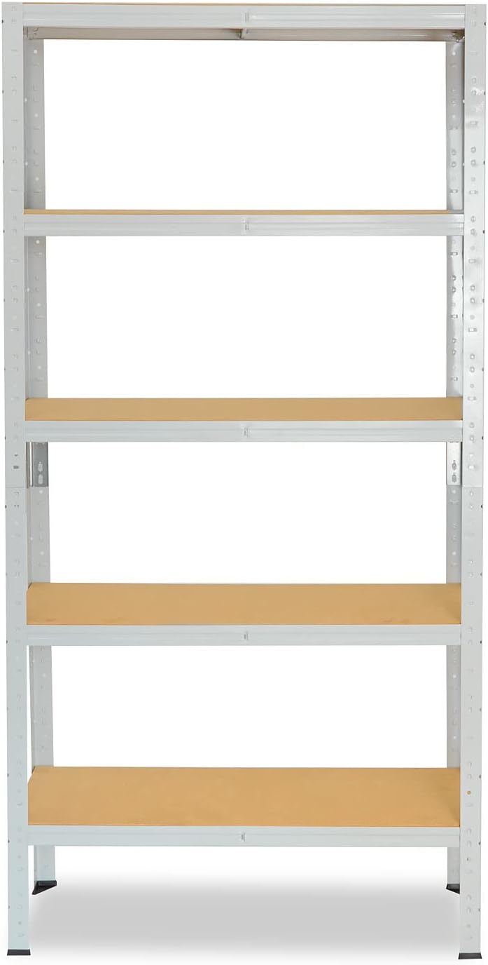 shelfplaza® 180x75x30cm Office Lagerregal Büro Schwerlastregal lichtgrau/Metall Regal Büro mit 5 Böd