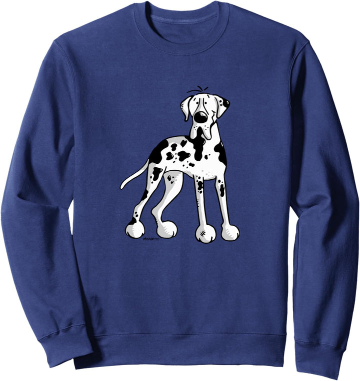 Happy Deutsche Dogge I Harlekin Great Dane Fun Hundemotiv Sweatshirt