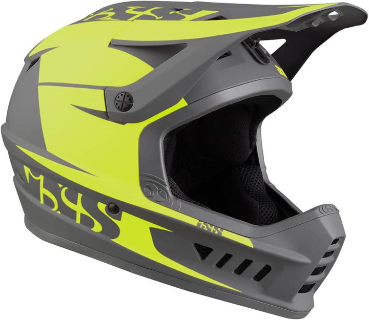 IXS Xact Evo Integralhelm für Mountainbike/E-Bike/BMX, Unisex, Lime-Graphit, Grösse L