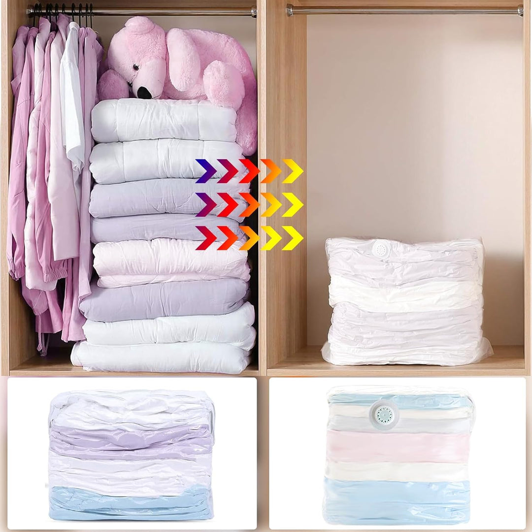 5PCS Vakuumbeutel für Bettdecken 100x80x32cm Würfel Vakuumbeutel für Kleidung Gross xxl Vacuum Bags