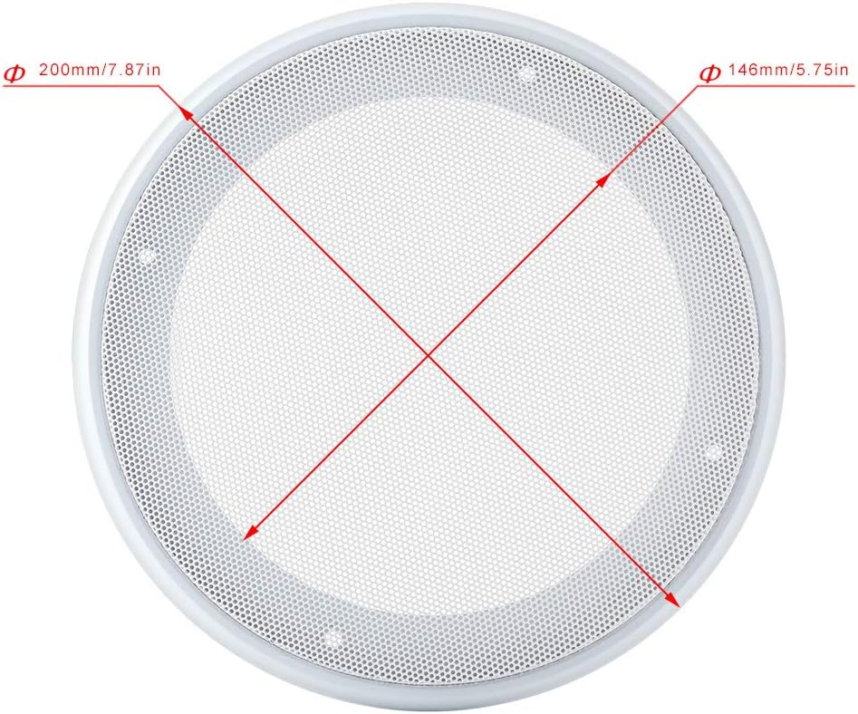 ASHATA 2 Stücke 6,5/8 Zoll Lautsprecher Grill Auto Audio Lautsprecher Abdeckung Dekorative Kreis Met