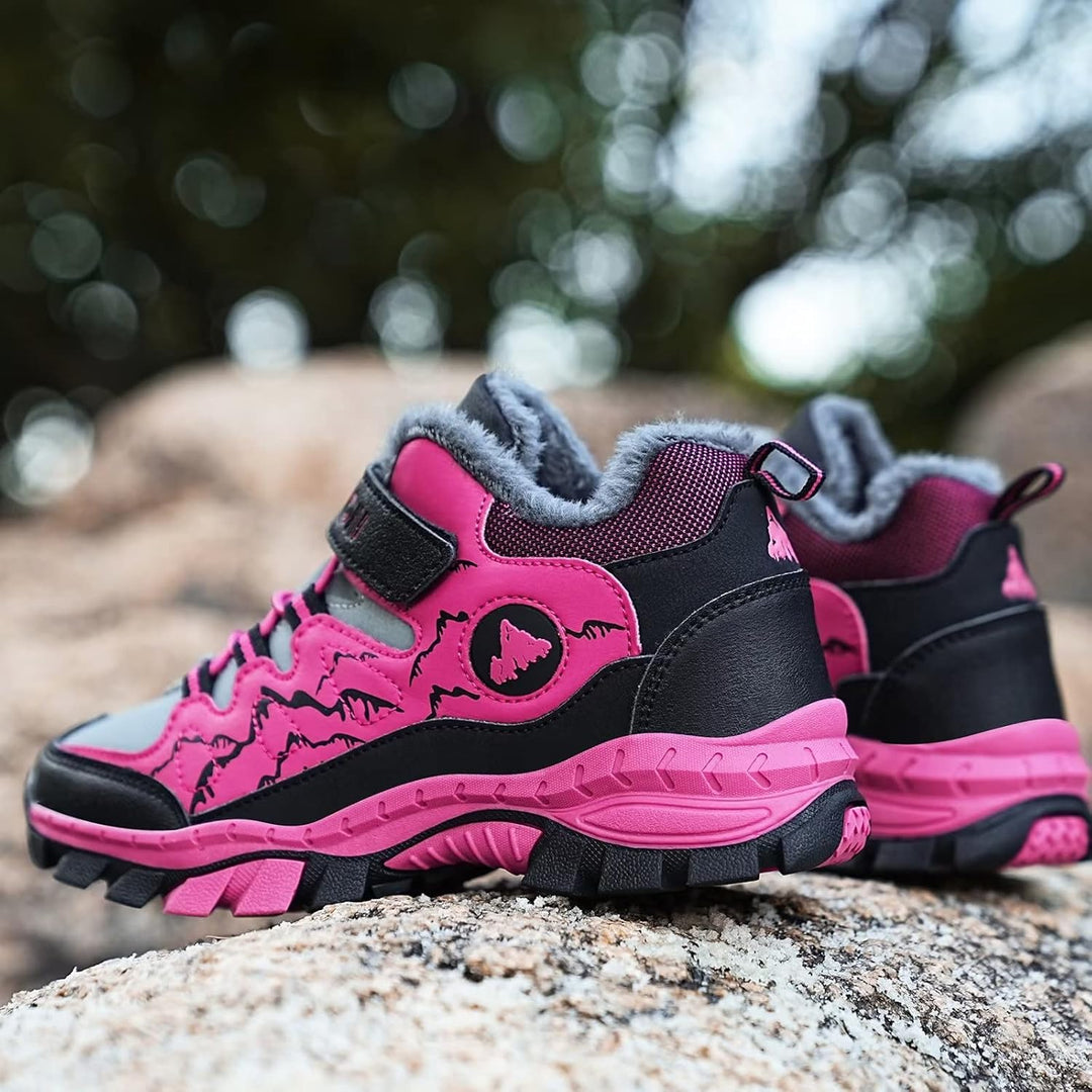 ZYLDK Kinder Winterschuhe Warm Gefütterte Winterboots Jungen Mädchen Trekkingschuhe Schneestiefel Ba