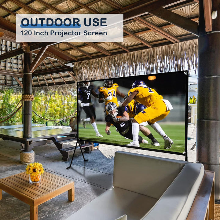 Beamer leinwand(120 "), Projektion Leinwand mit 16: 9 HD-Faltbarer Innenprojektion im Freien, Videop
