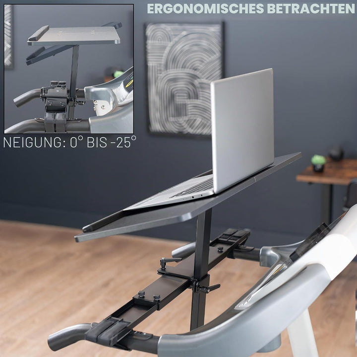 VIVO Universal Holz Laptop Laufband Schreibtisch, Einstellbare Ergonomische Notebook Halterung Ständ