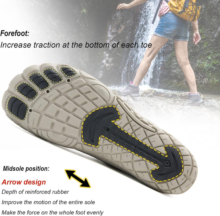 IceUnicorn Herren Damen Barfussschuhe Traillaufschuhe Fitnessschuhe Knit Minimalistische Breiter Zeh