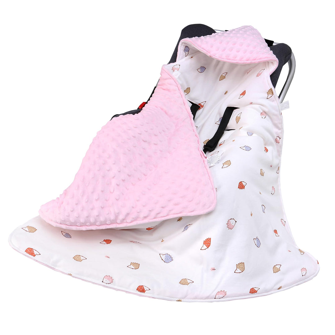 Baby Einschlagdecke 100% Baumwolle, Universal Einschlagdecke Babyschale 90 x 90cm, Herbst-Winter-Bab