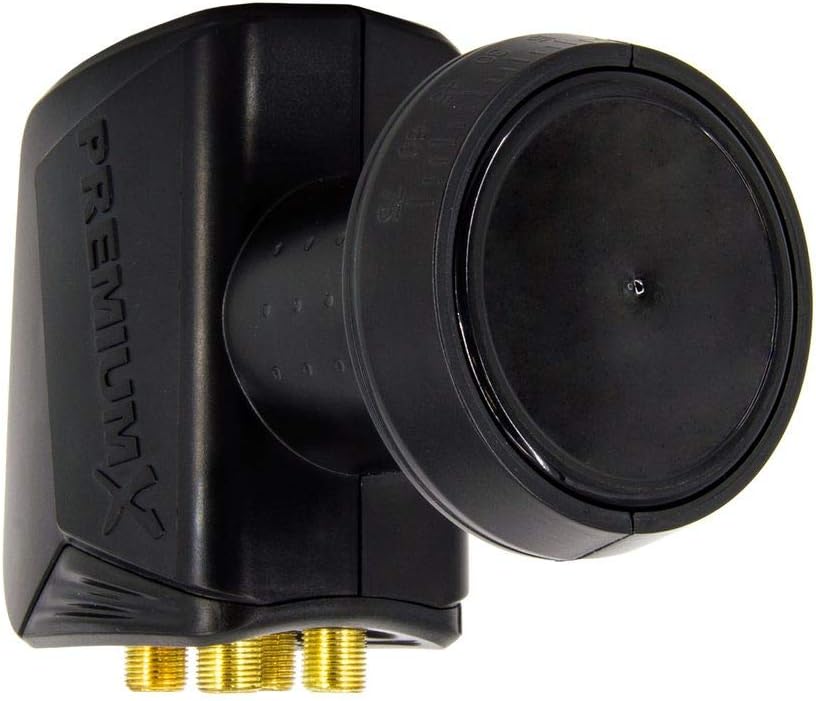 Premium X Satelliten-Komplettanlage 4 Teilnehmer 80cm Antenne Anthrazit SAT Quad LNB 4X Satelliten-R