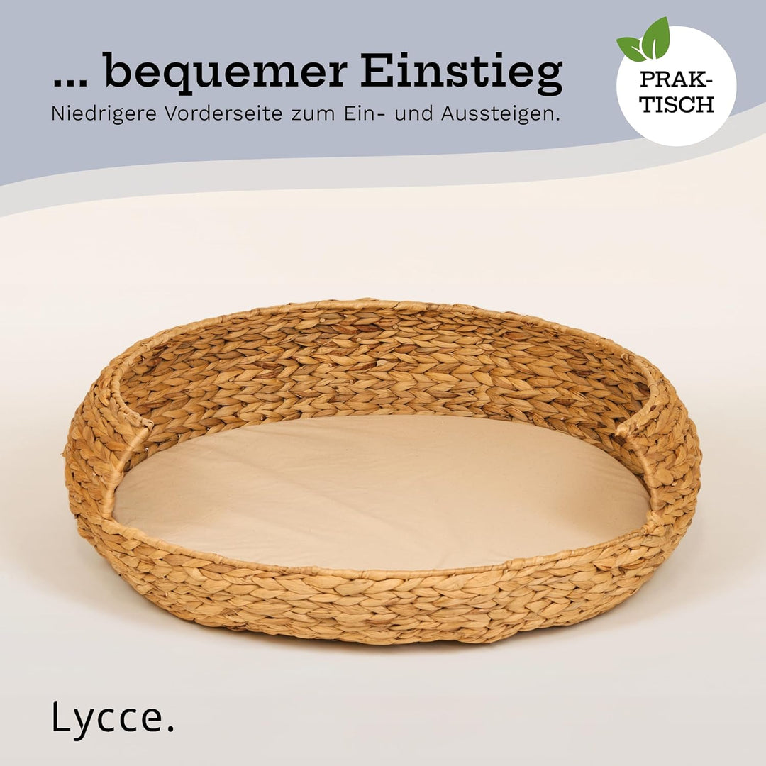 Lycce Hundebett Katzenbett Opal Wasserhyazinthe Natur Gr. 4 (Ø 70 cm) Grösse 4, Größe 4