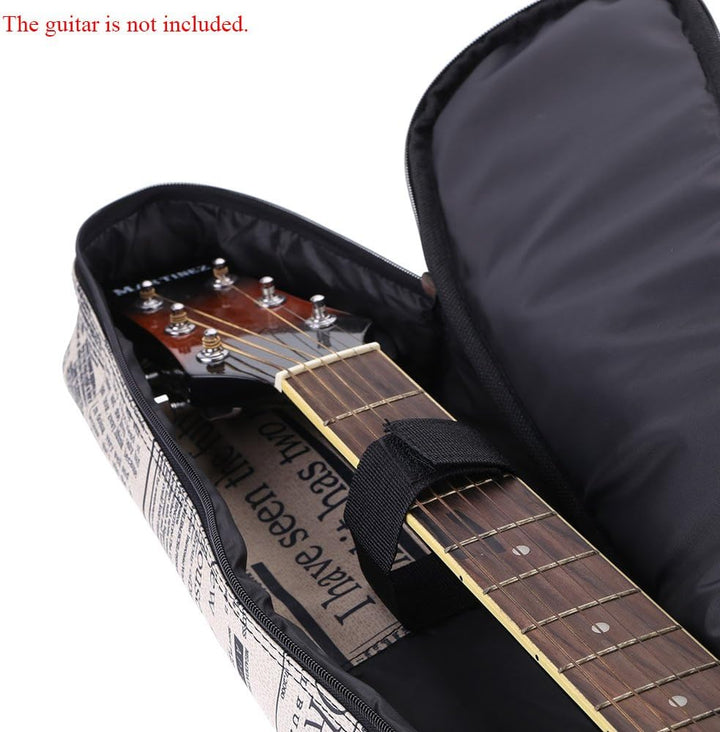 Btuty Gitarrentasche, 104 cm, 600D wasserdichtes Oxford-Gewebe, Zeitungsstil, doppelt genähte, gepol