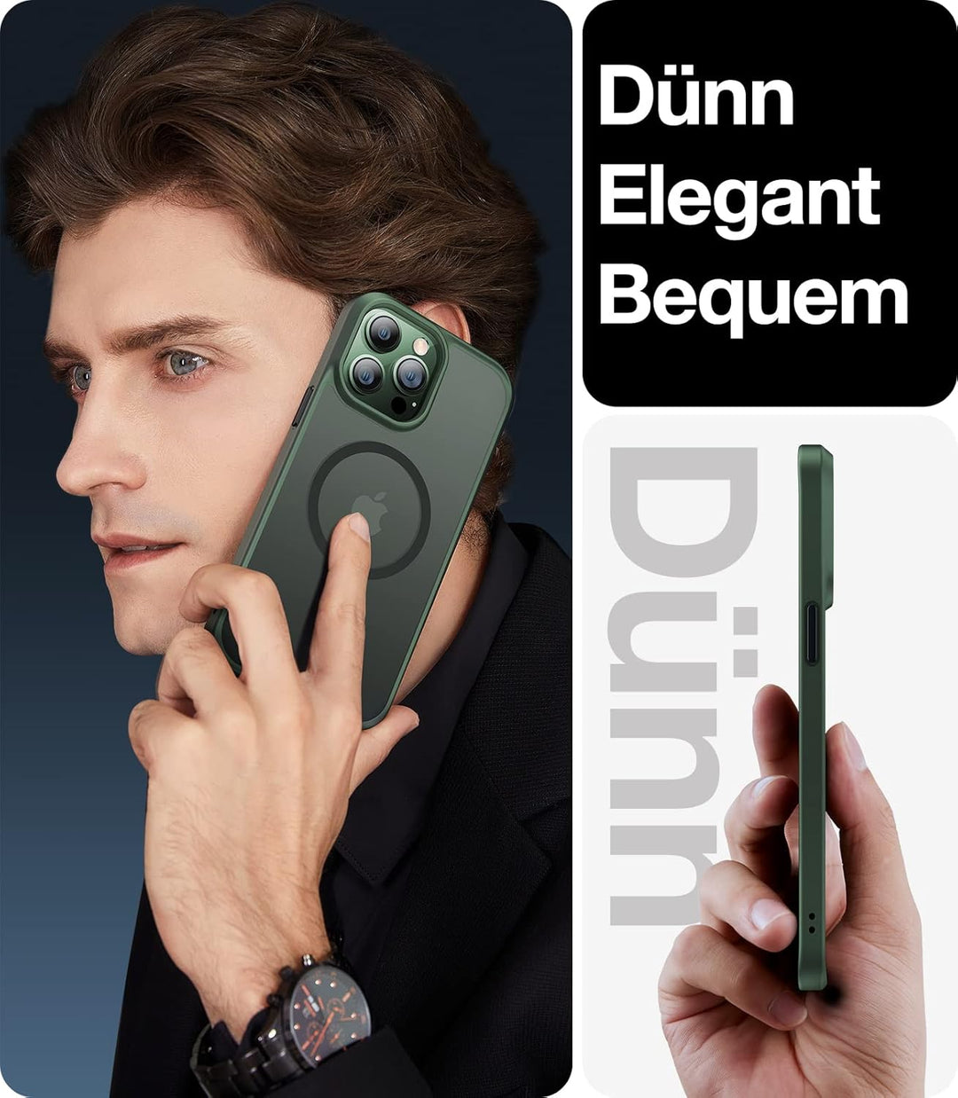 TORRAS [Upgrade Magnetisch für iPhone 13 Pro Hülle für MagSafe [Militärschutz] (TOP Adsorption) Schu