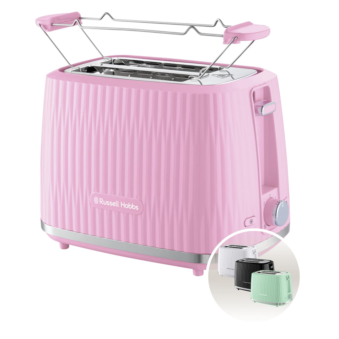 Russell Hobbs Toaster [für 2 Scheiben] Eden (6 Bräunungsstufen, Hebefunktion, Auftau-, Aufwärm- & St