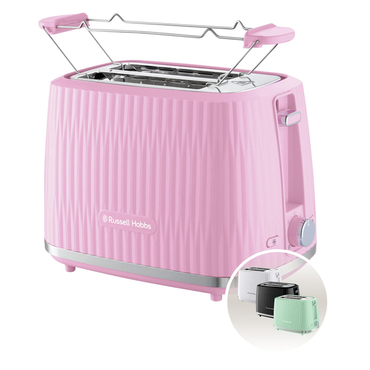 Russell Hobbs Toaster [für 2 Scheiben] Eden (6 Bräunungsstufen, Hebefunktion, Auftau-, Aufwärm- & St