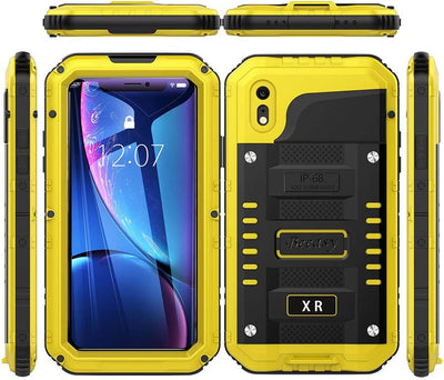 Beeasy Hülle Kompatibel mit iPhone XR, Wasserdicht Stossfest Outdoor Handy Case Militärstandard Schu