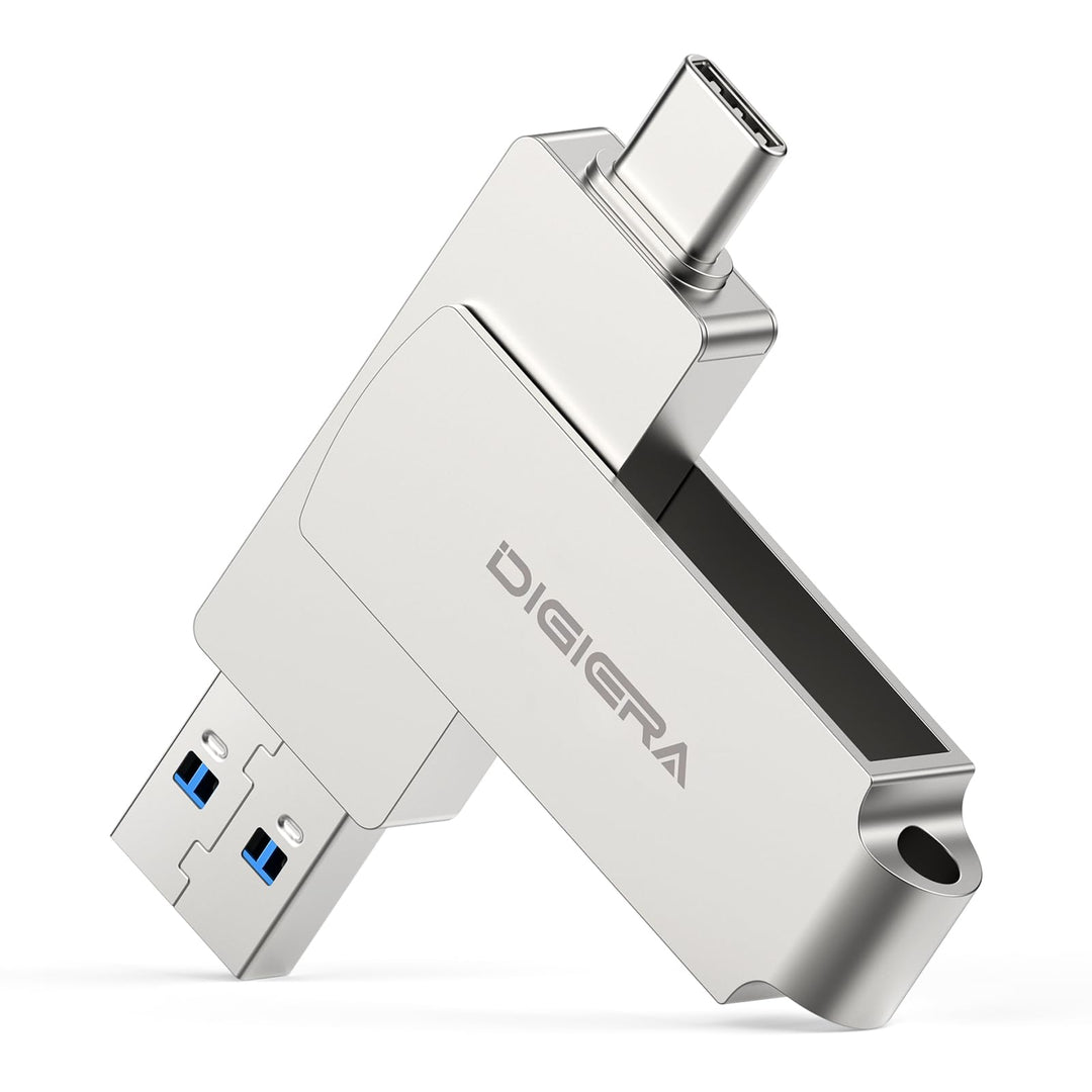 DIGIERA 128 GB 2-in-1-USB-A- und USB-C-Stick, USB 3.2 Gen 1-Stick, 520 MB/s Lese- und 430 MB/s Schre