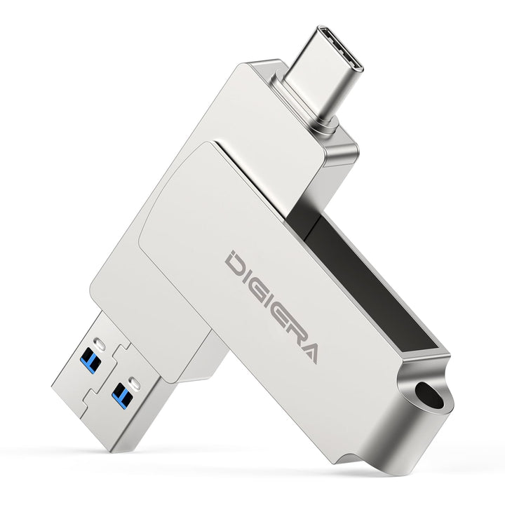DIGIERA 128 GB 2-in-1-USB-A- und USB-C-Stick, USB 3.2 Gen 1-Stick, 520 MB/s Lese- und 430 MB/s Schre