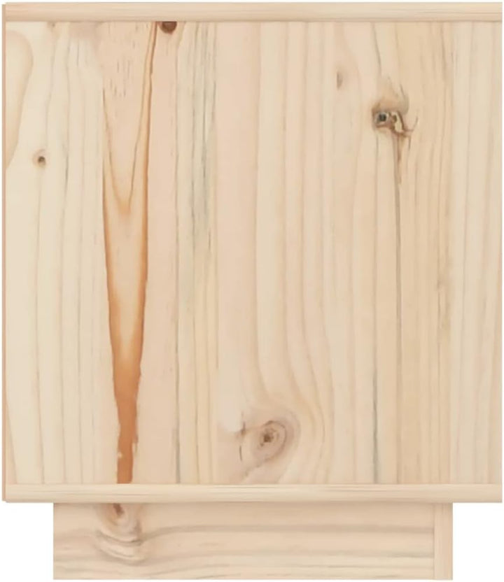 Bedside Table Nachtkonsole Beistelltisch mit Stauraum Night Stand Nachttisch 40x34x40 cm Massivholz