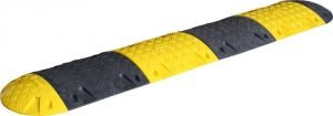 Crash Stop 47521 Gummi Fahrbahnschwelle Anfangsstück, Schwarz, 200mm Länge, 400mm Breite, 75mm Höhe