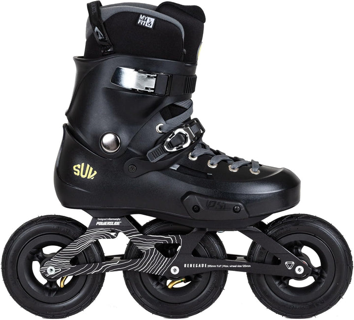 Powerslide SUV Inline Skate Zoom Renegade 125, fürOff-Road und Training, für Damen und Herren 43-44,