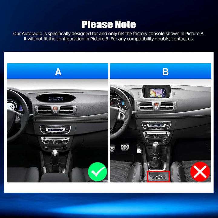 CAMECHO Android 15 2G+64G Autoradio für Renault Megane 3 Export 2009-2014 mit Carplay Android Auto N