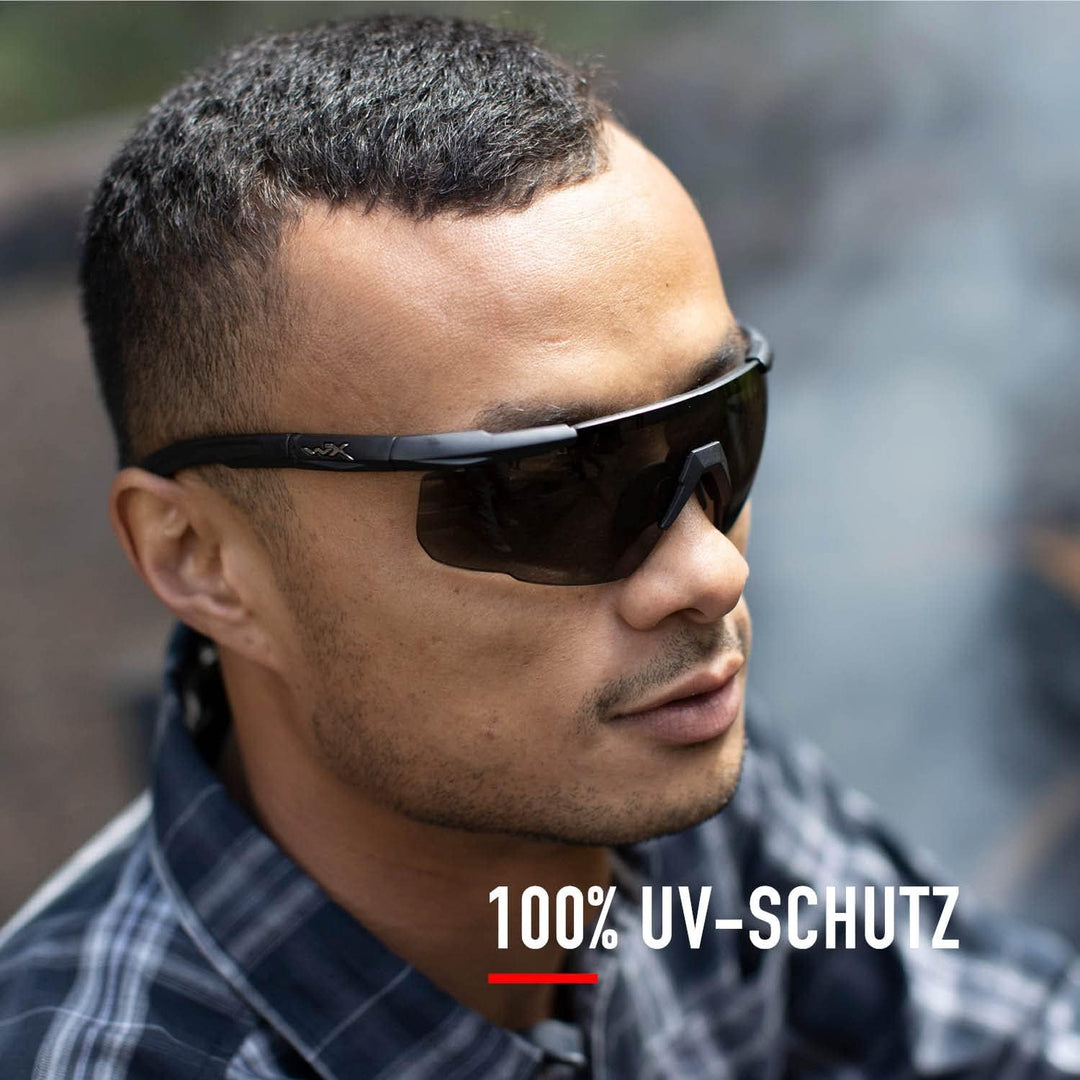 Wiley X Herren Saber Advanced Schutzbrille (1er Pack) L Grau Gläser | Matt Schwarz Gestell, L Grau G
