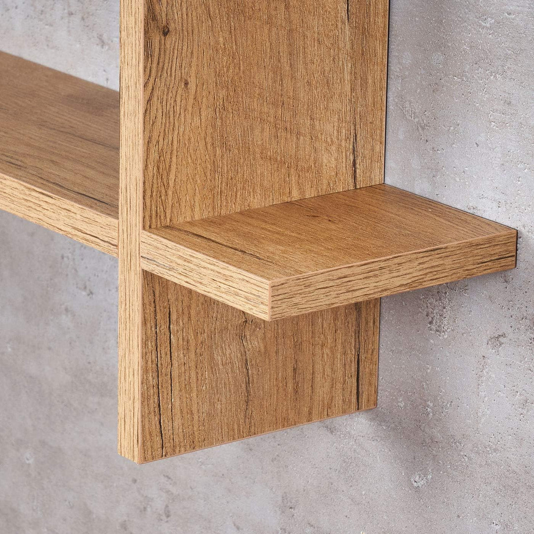levandeo Regal BxH 98x48cm Holz Steckregal Wildeiche Wandregal Bücherregal Ablage Deko Holzregal Ein