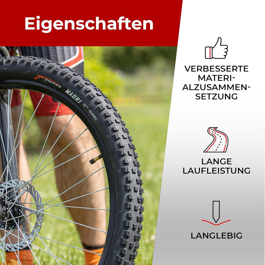 Fincci Paar MTB Reifen 27.5x2.35 Zoll 60-584 Faltbar Fahrradreifen für Rennrad Mountainbike Schlamm