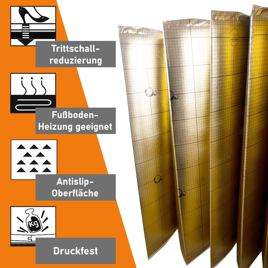 uficell® Vinyl Trittschalldämmung "VINOLOCK" mit Anti-Slip-Technologie - Stärke: 1,5 mm - Dichte ca.