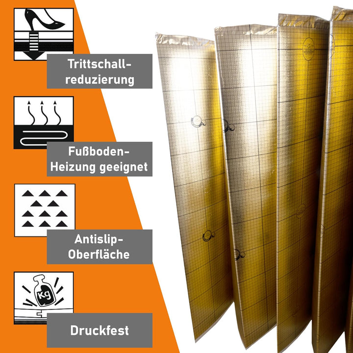uficell® Vinyl Trittschalldämmung "VINOLOCK" mit Anti-Slip-Technologie - Stärke: 1,5 mm - Dichte ca.