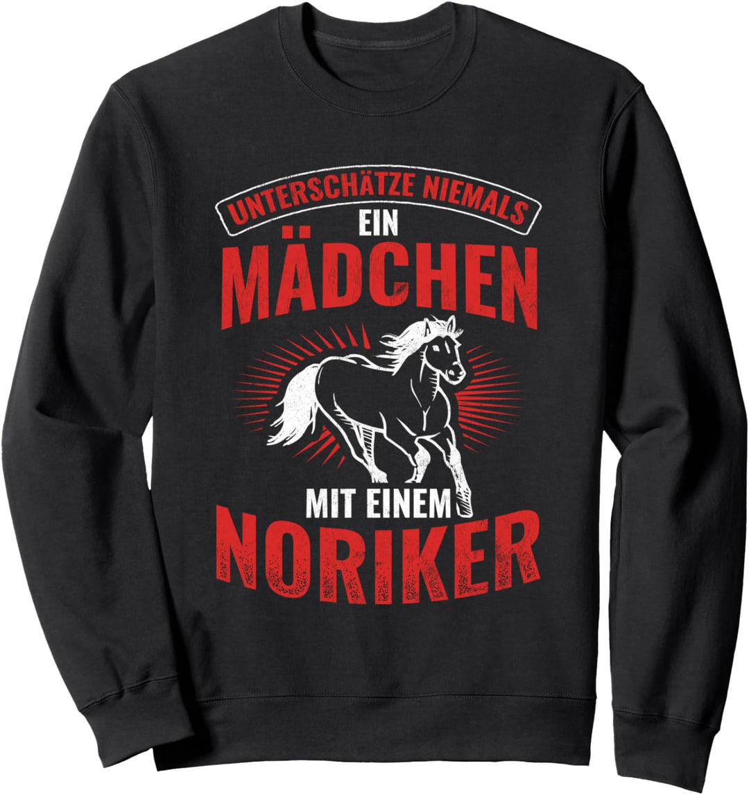 Mädchen Mit Noriker Pferdebesitzer Pferde Reiterin Noriker Sweatshirt