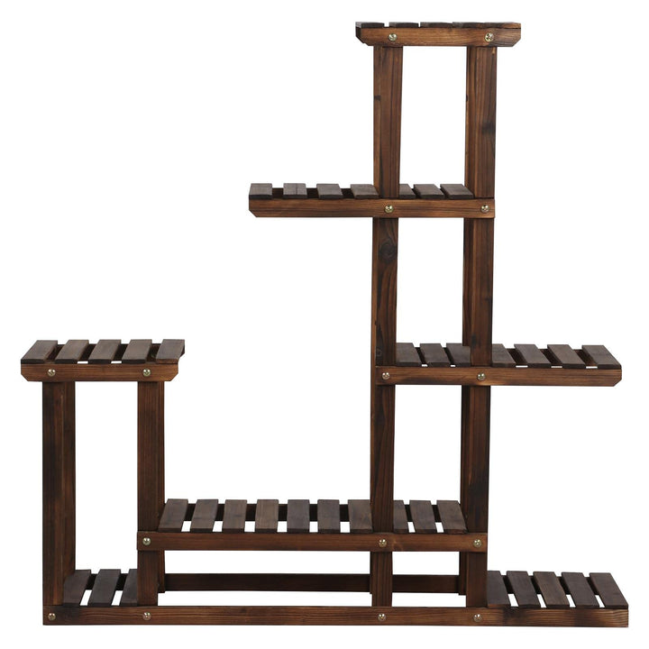 Yaheetech Blumenregal Pflanzentreppe 6 stufen Blumentreppe Holz klappbar Blumenleiter Pflanzleiter f