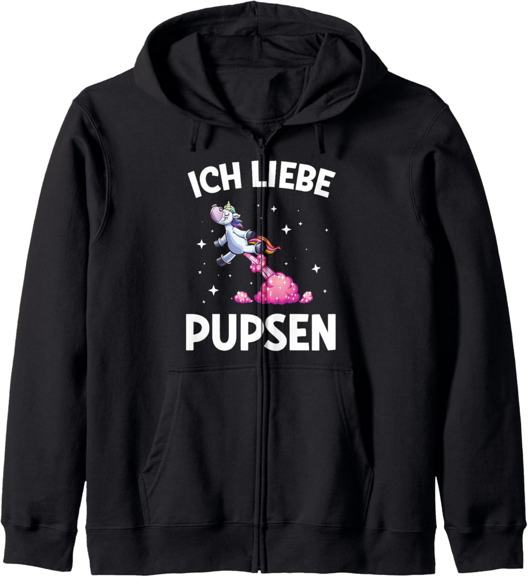 Ich Liebe Pupsen Furz Einhorn Pups Kapuzenjacke