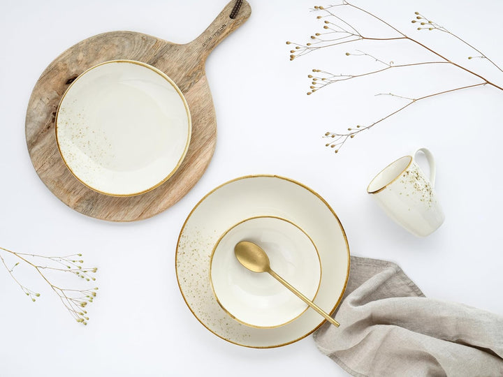 Creatable, Serie Nature Collection, Bowl-Set aus Steinzeug, spülmaschinen- und mikrowellengeeignet,