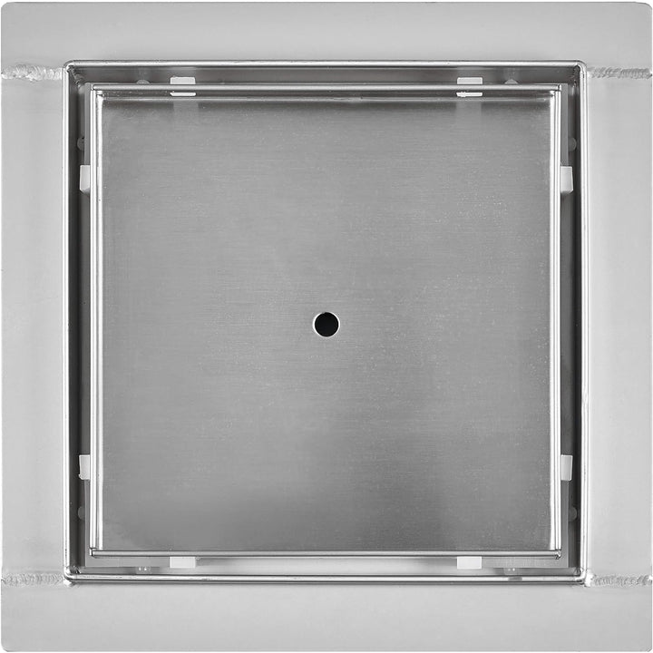 VILSTEIN© Duschrinne, Quadrat, Befliesbar, 15x15 cm, Siphon mit Geruchsstop und Haarsieb, Quadratisc