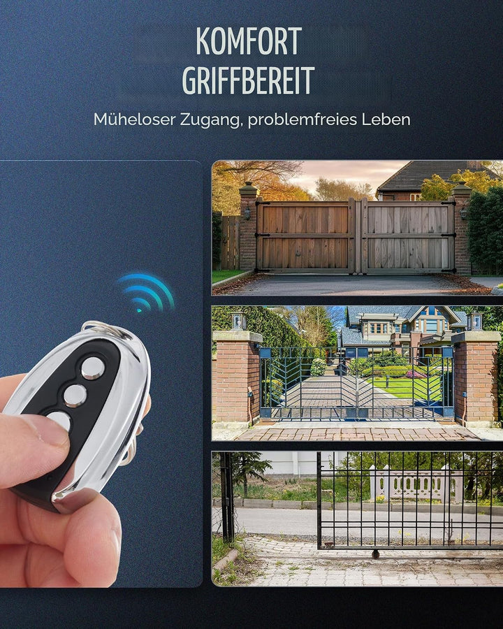 CO-Z 2pcs Schiebetorantrieb Flügeltorantrieb Fernbedienung Fernsteuerung 30M Funksteuerung für Toran