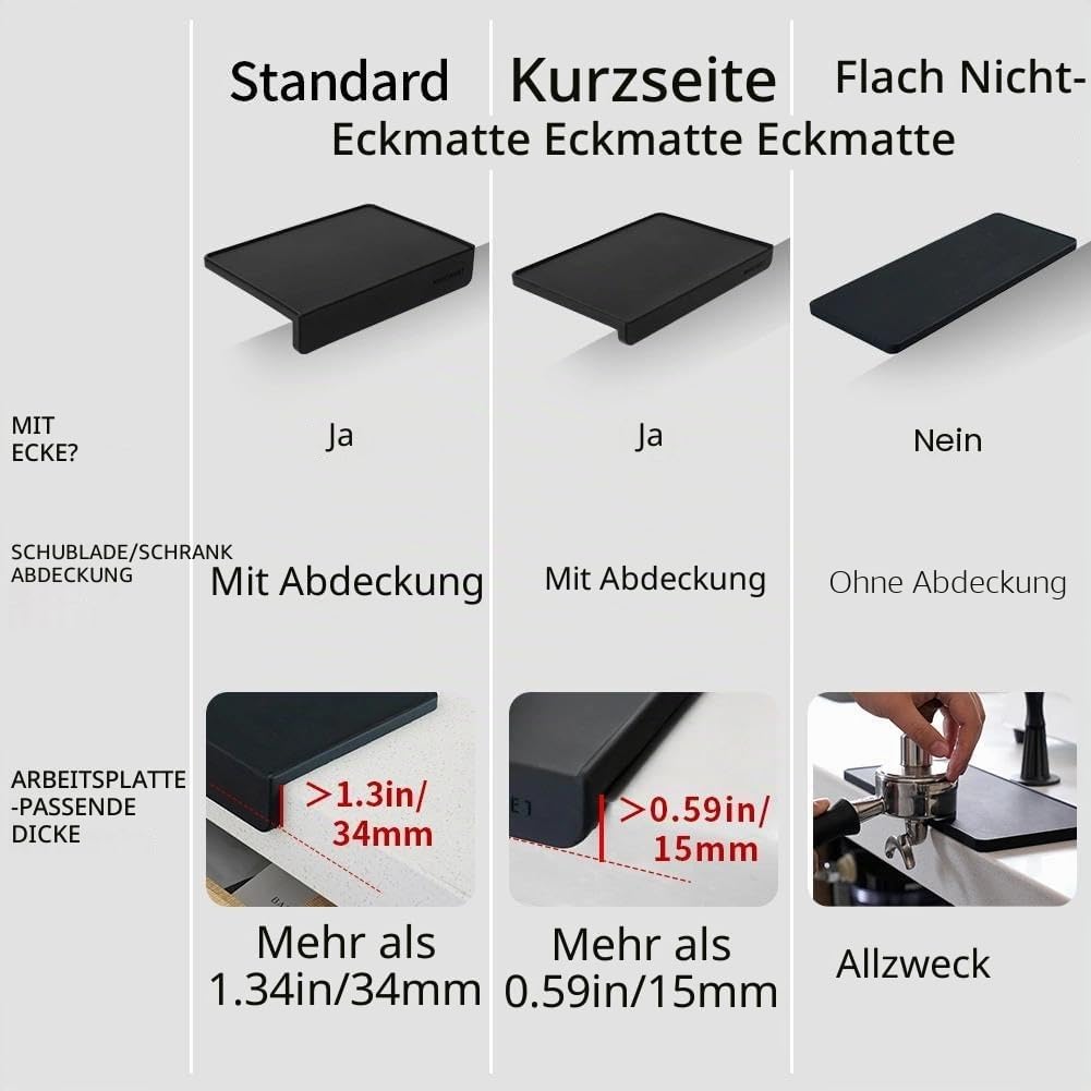 watchget Espresso-Tamping-Matte, Kaffee-Tamper-Matte, Tamp-Matte für Espresso, rutschfeste Silikon-K