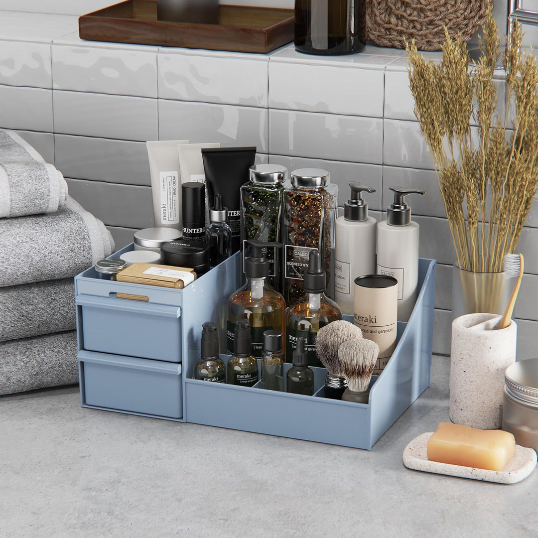 Make Up Kosmetik Organizer mit Schubladen, Makeup Organizer Aufbewahrung Kosmetikbox für Waschtische