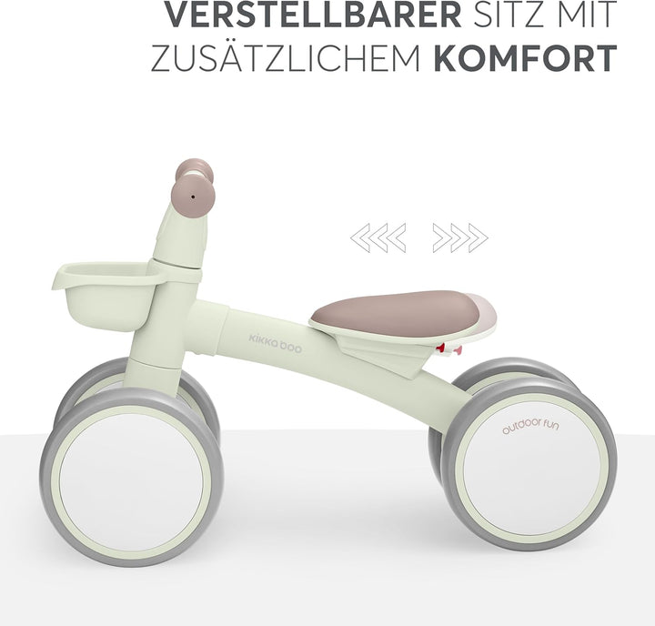 KikkaBoo ZIPI Fahrrad Ohne Pedale, Laufrad mit Korb, Einstellbar, Kinderspielzeug, Baby-Geschenk Min
